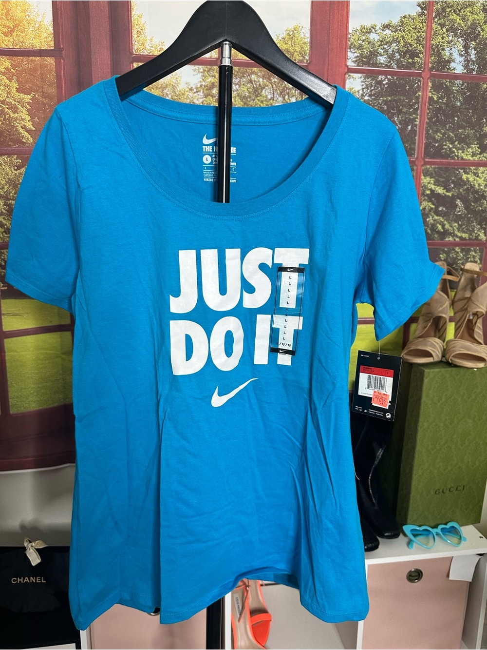 Nike Women’s Turquoise Short Sleeve 'Just Do It' Tee